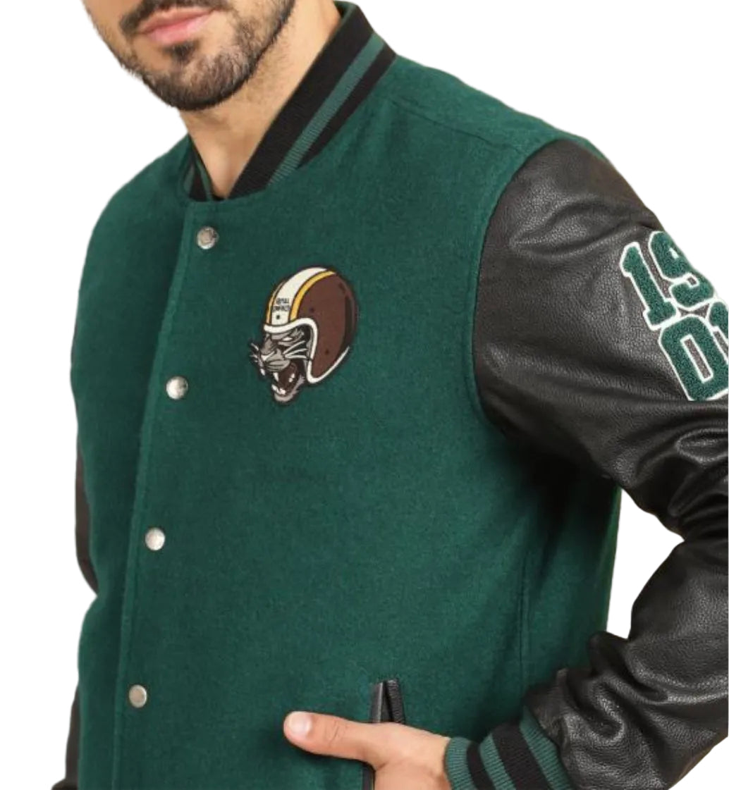 Giacca Varsity Black Green Royal Enfield