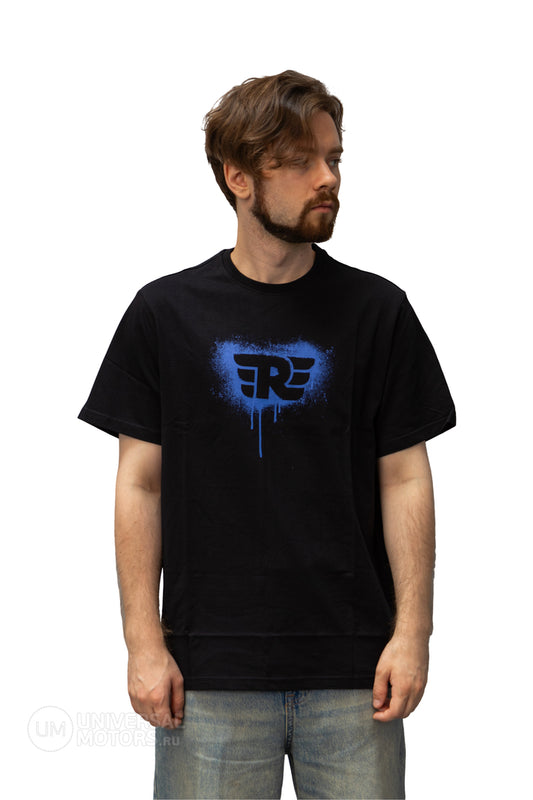 T-shirt Royal Enfield Stencil Spray Blue