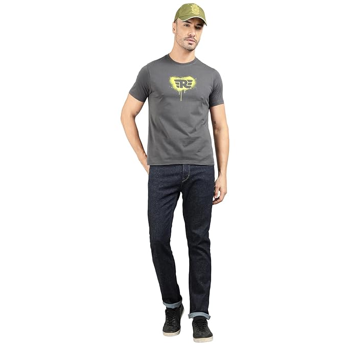 T-shirt Royal Enfield Stencil Spray Yellow