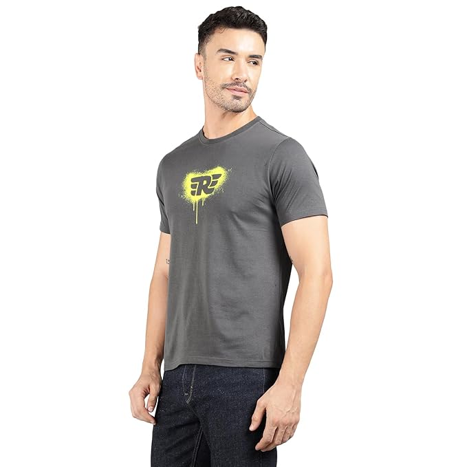 T-shirt Royal Enfield Stencil Spray Yellow