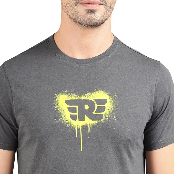 T-shirt Royal Enfield Stencil Spray Yellow