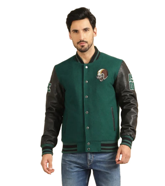 Giacca Varsity Black Green Royal Enfield