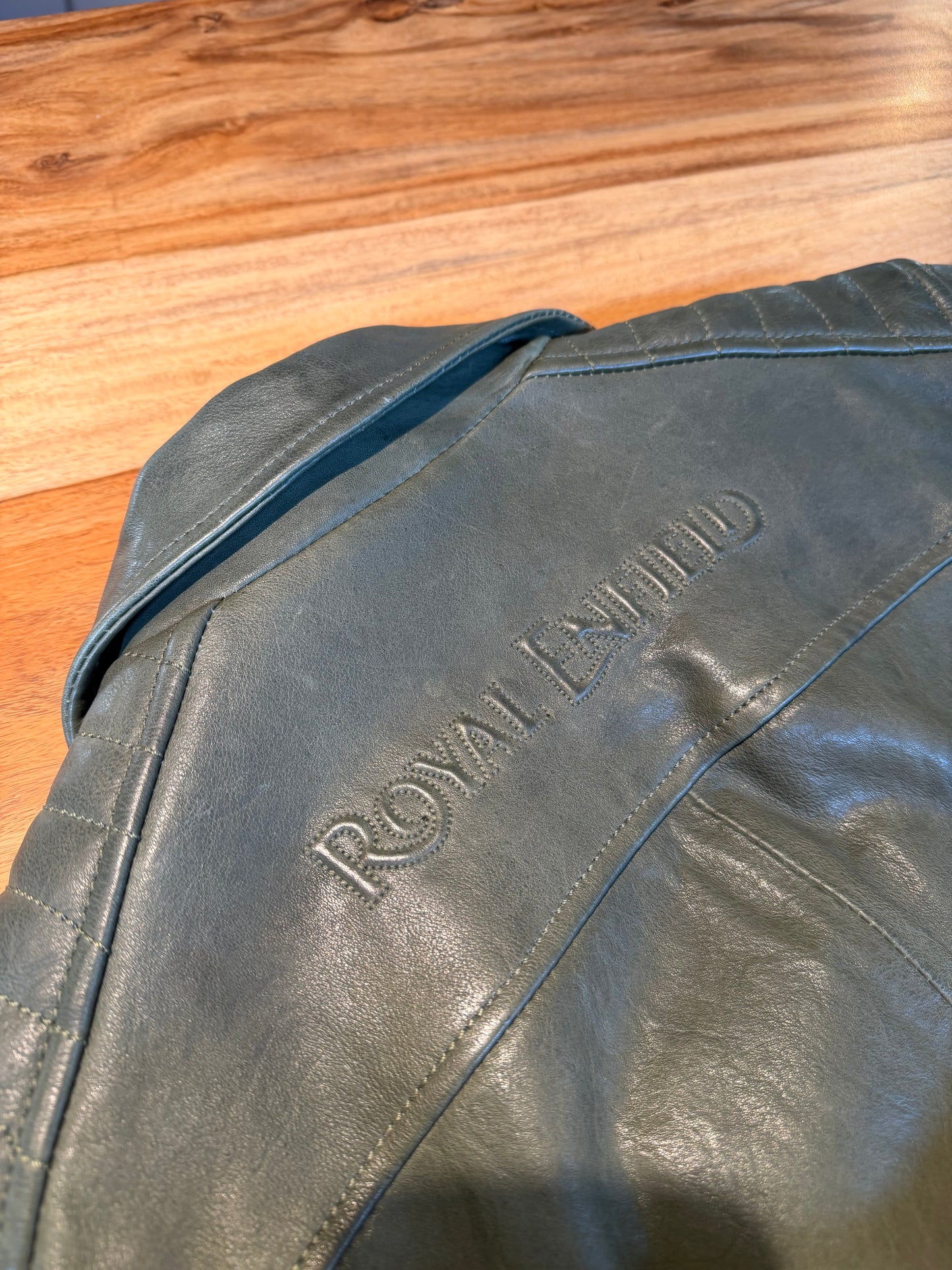 Giacca di pelle Royal Enfield Olive | Donna