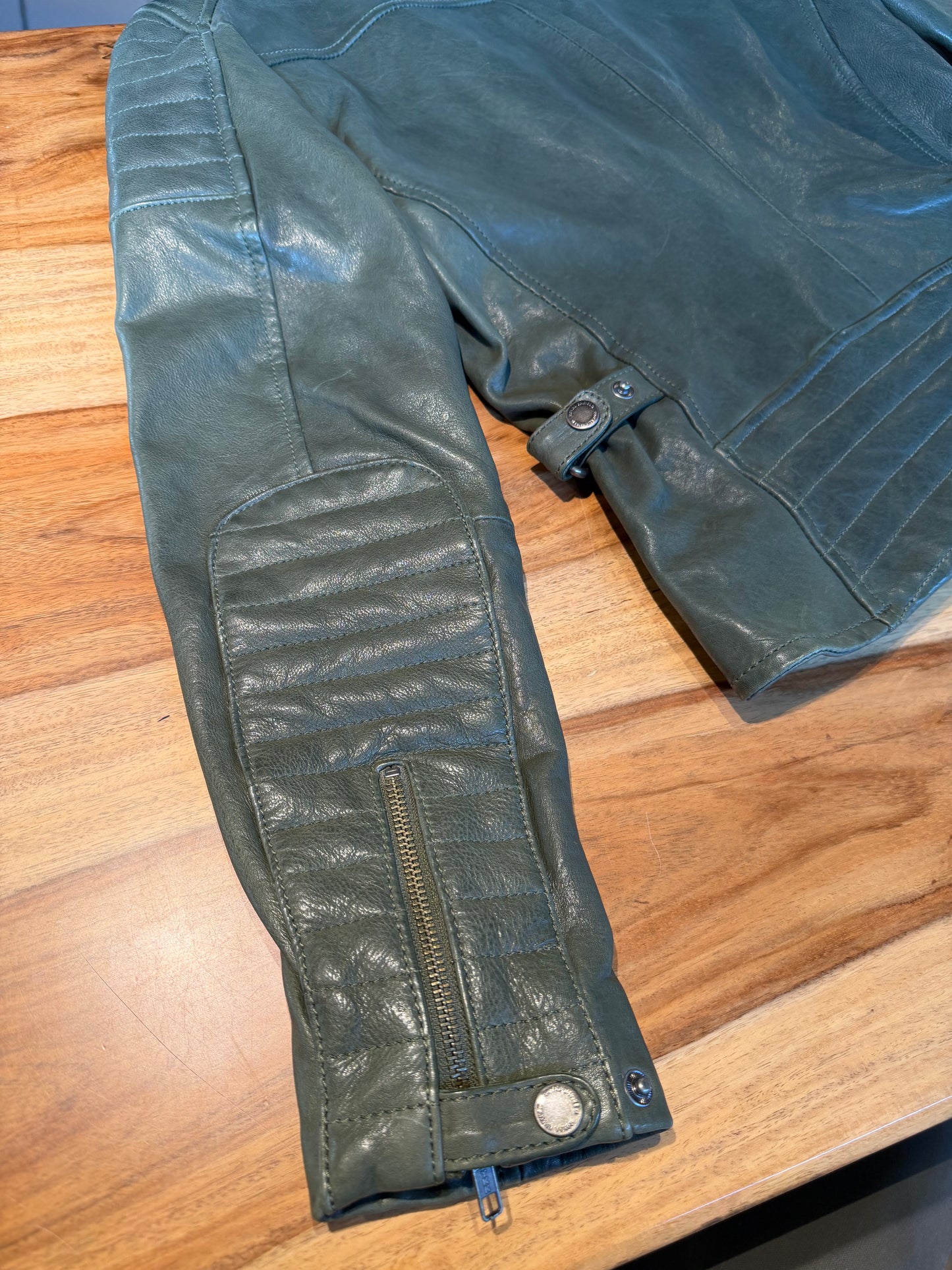 Giacca di pelle Royal Enfield Olive | Donna