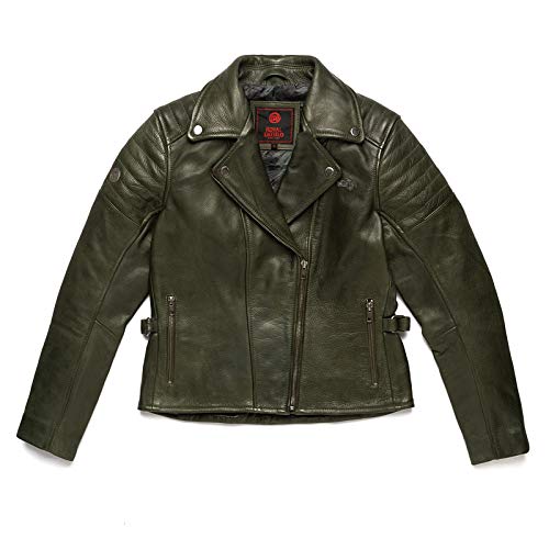 Giacca di pelle Royal Enfield Olive | Donna