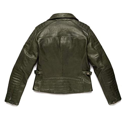 Giacca di pelle Royal Enfield Olive | Donna