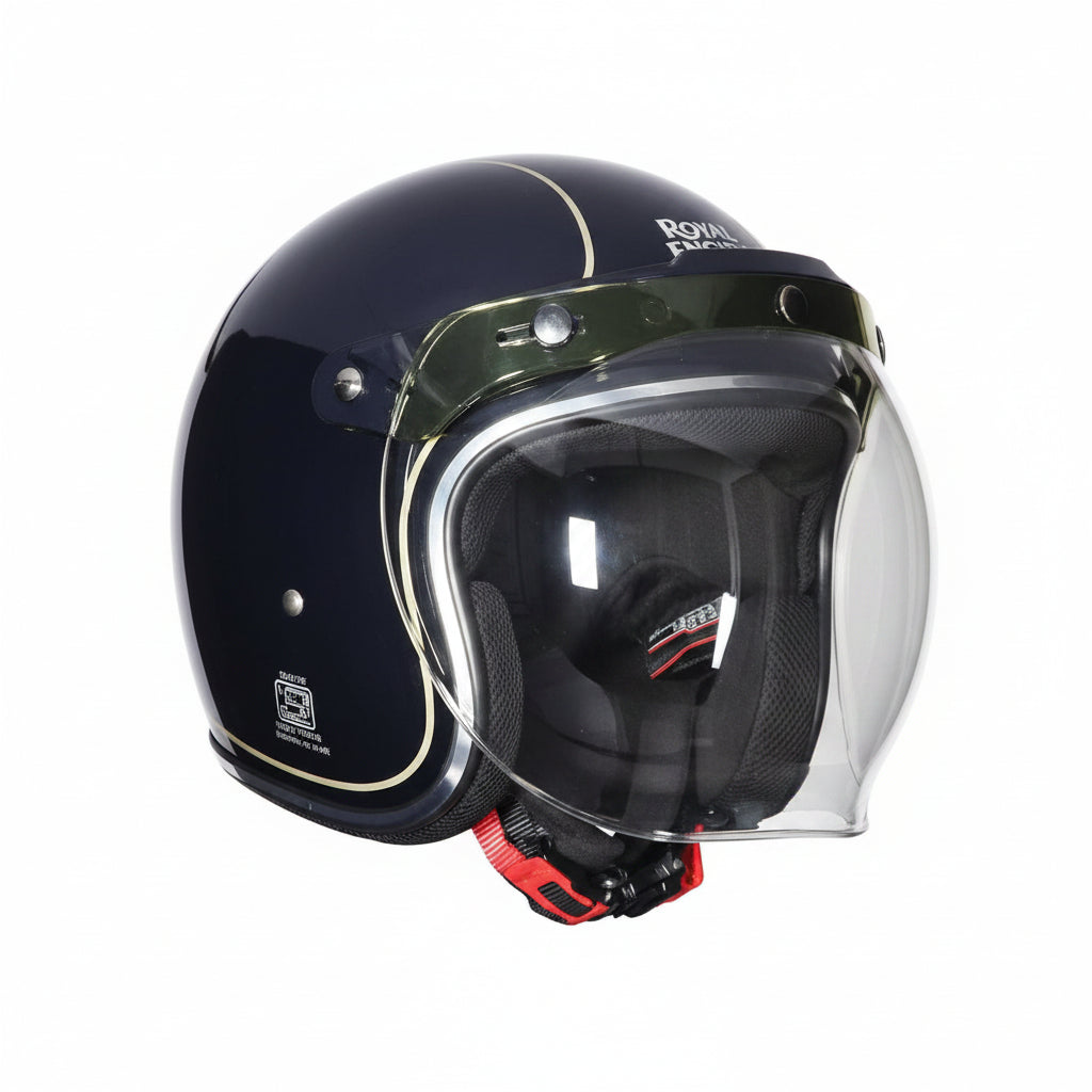Casco jet Royal Enfield Bobber Black