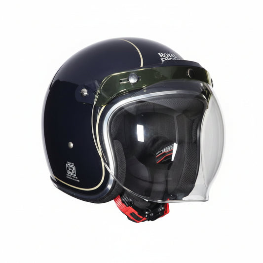Casco jet Royal Enfield Bobber Black